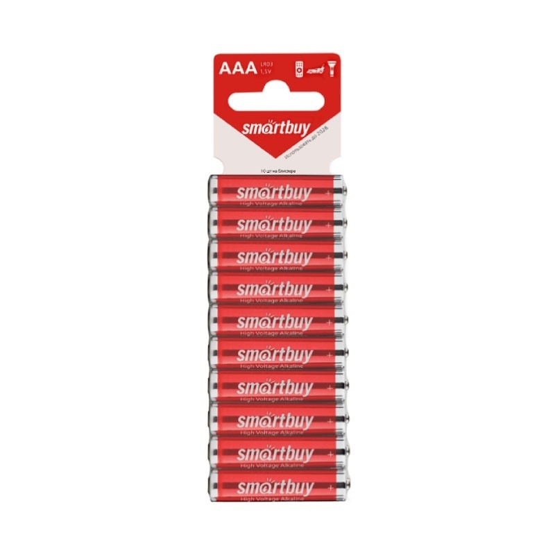 Батарейка алкалиновая Smartbuy, тип LR03/ААА, 1,5 В (10 шт)