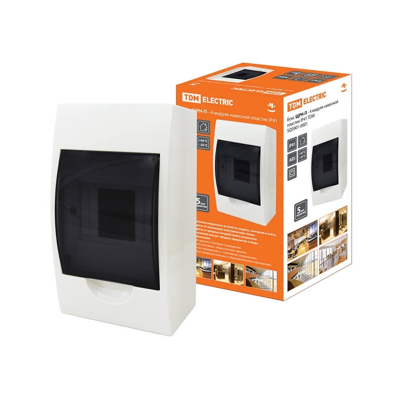 Щит распределительный навесной ЩРН-П-4, IP41, белый