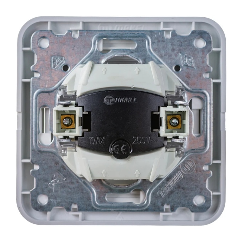 Выключатель с/у Mimoza 12021, 1 клавиша, с/инд, белый