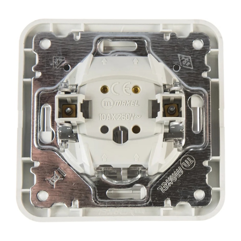 Выключатель с/у Mimoza12003, 2 клавиши, б/инд, белый