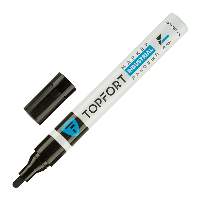 Маркер лаковый Topfort Industrial черный 4 мм