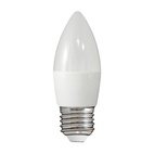 Лампа светодиодная LED E27, свеча C37, 6Вт, 4000К, хол. белый свет