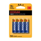 Батарейка алкалиновая Kodak, тип LR6/АА, 1,5В (уп. 4 шт.)