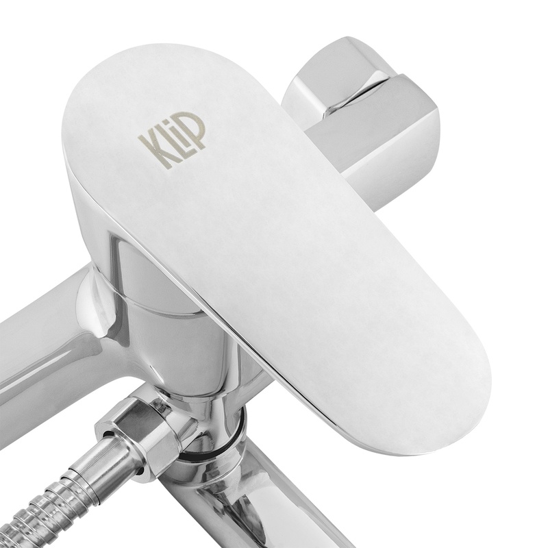 Смеситель для ванны Klip 1507 с аксессуарами, L-излив=300 мм