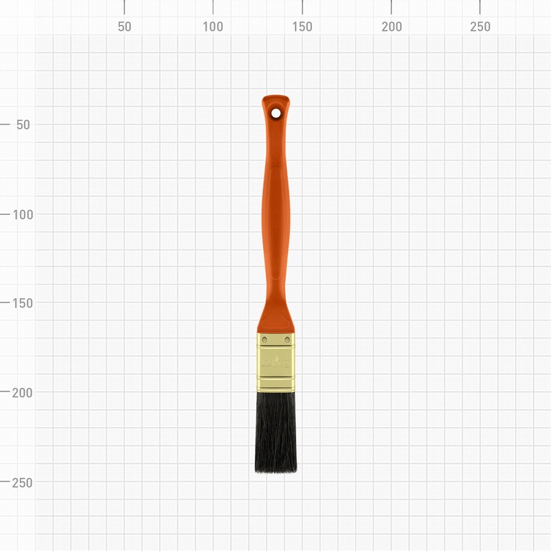 Кисть плоская ВАРЯГ 31221 черная щетина 25 мм