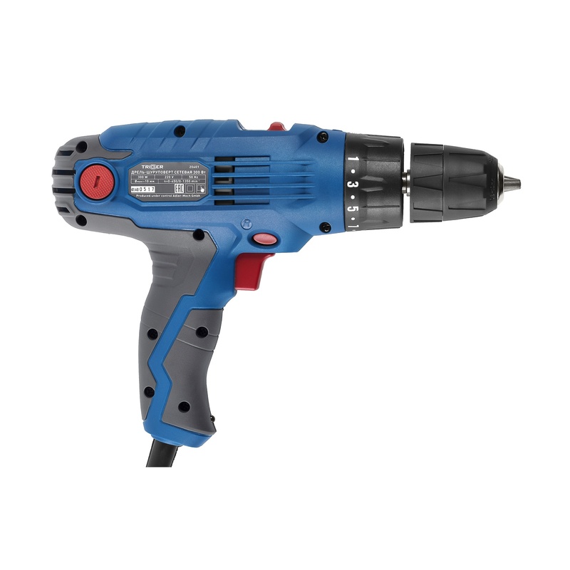Дрель-шуруповерт сетевая Trigger 20401, 10 мм, 0,32 кВт, 32 Нм, реверс, 0-1000 об/мин