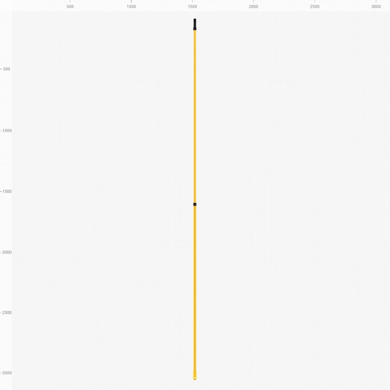 Удлинитель для валиков Biber 31903 телескопический 3 м