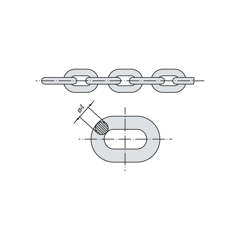 Цепь короткозвенная SWFS DIN766 М4 (50 м)