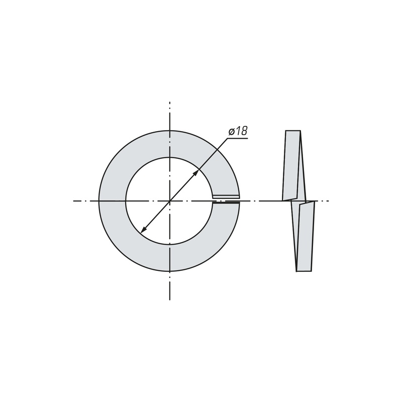 Шайба гроверная SWFS DIN127 М18 (1 кг)
