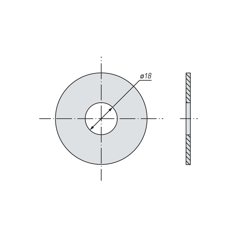 Шайба плоская увеличенная SWFS DIN9021 М18 (25 кг)