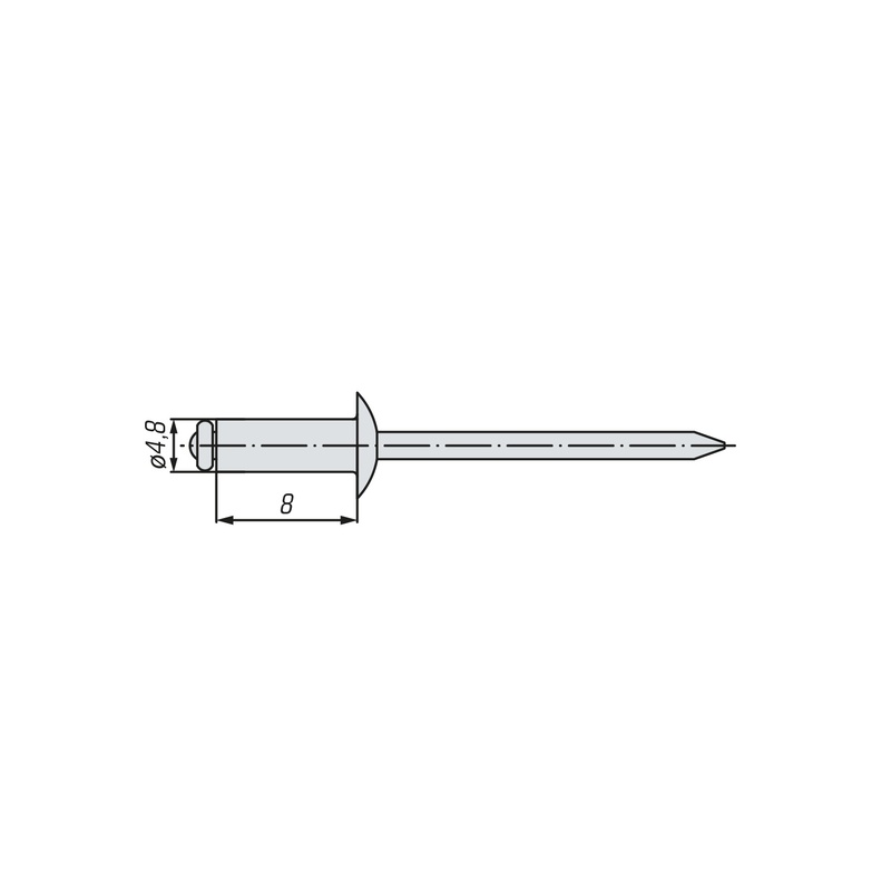Заклепка вытяжная комбинированная SWFS 4,8х8 (1000 шт)