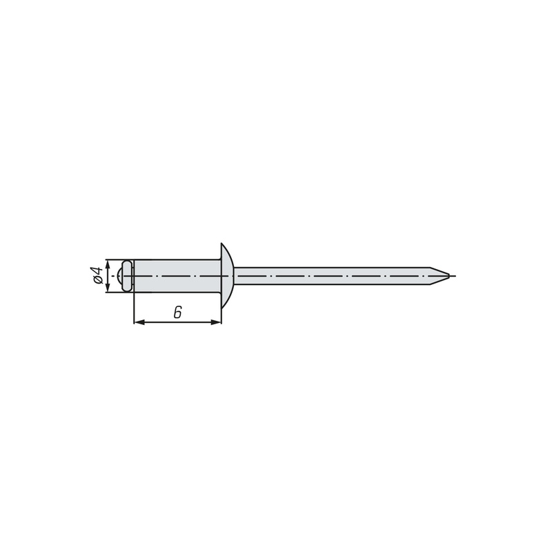 Заклепка вытяжная комбинированная SWFS 4х6 (100 шт)