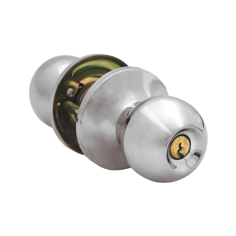 Защелка дверн. SCHLOSS 42011 KL-01 с ручк. шар ключ/фиксатор хром (30)