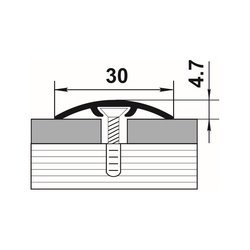 Порог со скрытым крепежом Лука, бук натуральный (0,9 м х 31,2 мм)