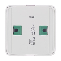 Выключатель о/у Alfa ВА10-153, 2 клавиши, б/инд, белый