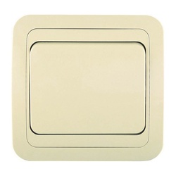 Выключатель с/у Mimoza 25001, 1 клавиша, б/инд, кремовый
