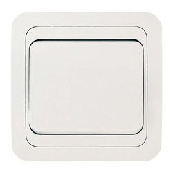 Выключатель с/у Mimoza 12001, 1 клавиша, б/инд, белый