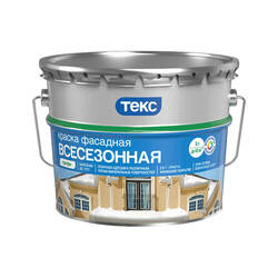 Краска фасадная Текс Профи D всесезонная (9 л)