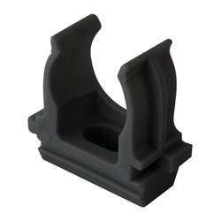 Держатель-клипса для труб d=16 мм, черный (50 шт.)