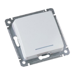 Выключатель с/у Master ВС10-412, 1 клавиша, с/инд, белый