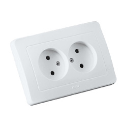 Розетка с/у Master РС16-341, 2 гнезда, б/з, белая