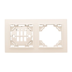 Рамка 2-х постовая Минск ERM-G-302-20, горизонтальная, бежевая