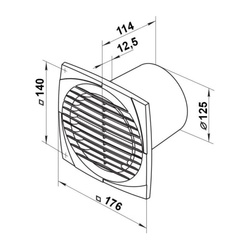 Вентилятор вытяжной Vents 125 Д, 180 м3/ч